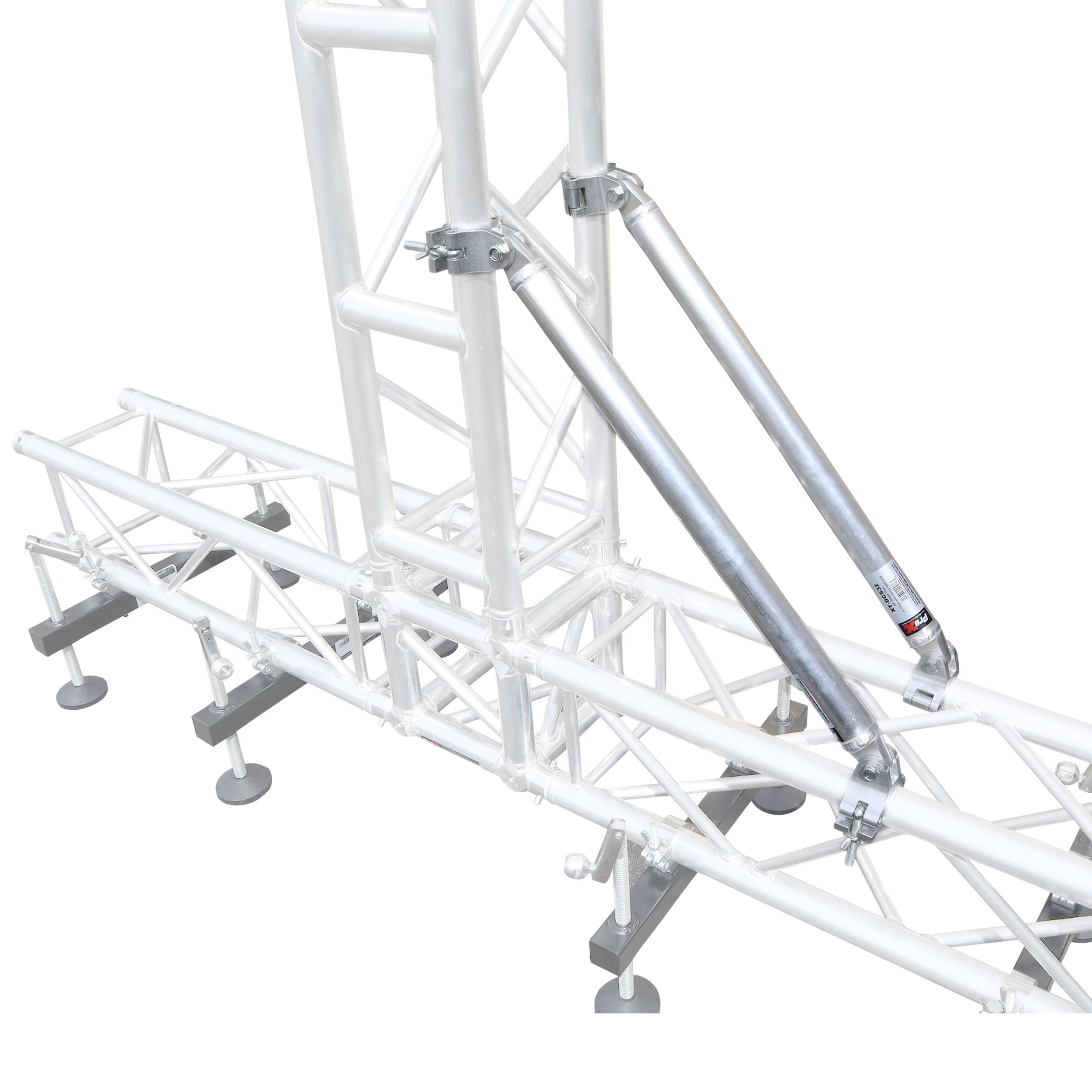 59 Inch (149.86cm) Single Truss Tube W-Clamp and Hinge on Each End | 2 Inch | 2mm Wall