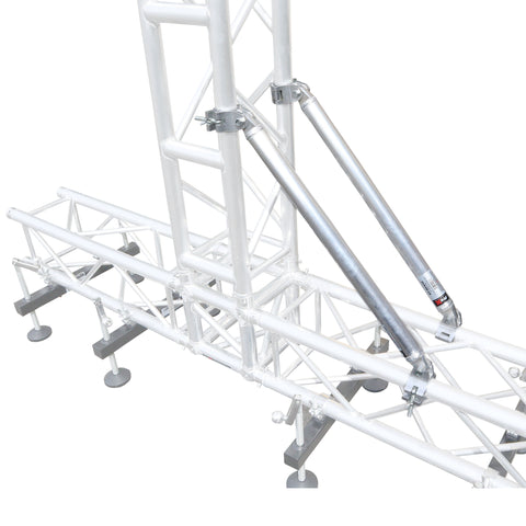 59 Inch (149.86cm) Single Truss Tube W-Clamp and Hinge on Each End | 2 Inch | 2mm Wall
