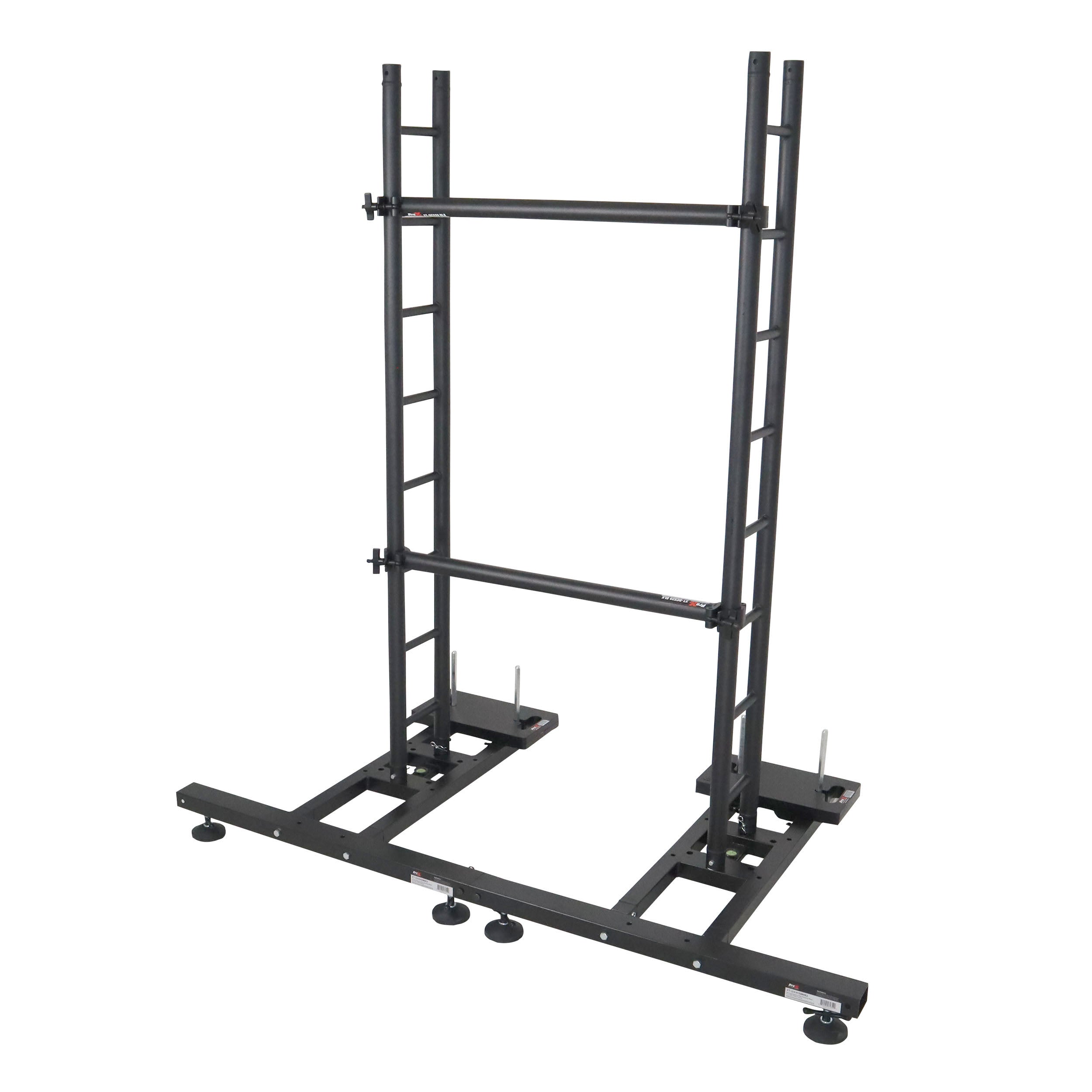 39Inch 1-Meter Black Dual-Clamp Cross Support Pole for LED Ground Support Systems