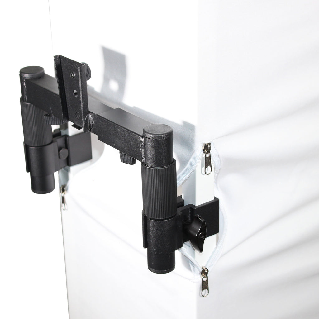 Flex Totem TV - 3ft to 6ft Height Adjustable Totem Stand Incl. TV Mount, Foldable Base Plate and Speaker Stud