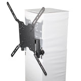 Flex Totem TV - 3ft to 6ft Height Adjustable Totem Stand Incl. TV Mount, Foldable Base Plate and Speaker Stud
