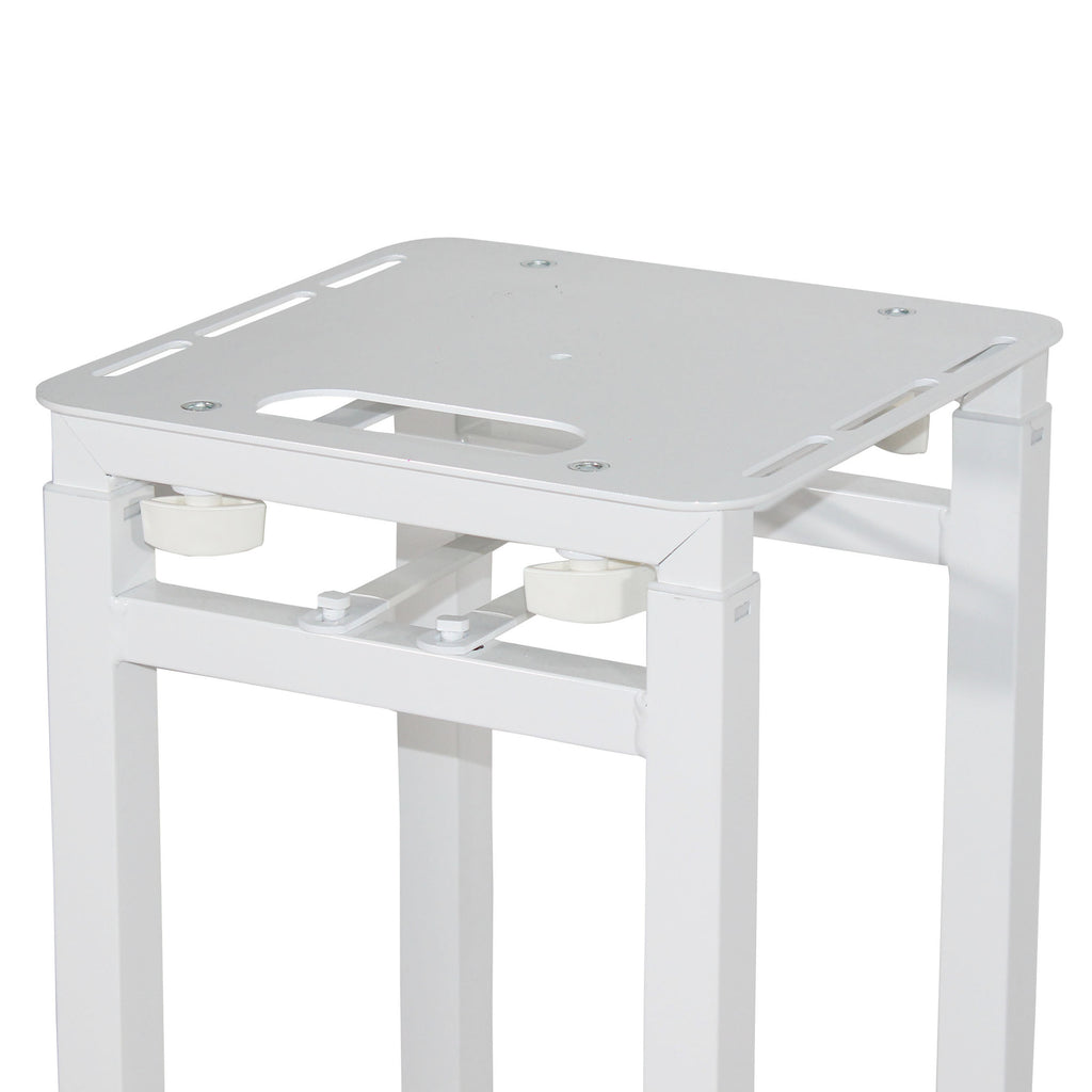 Flex Totem TV - 3ft to 6ft Height Adjustable Totem Stand Incl. TV Mount, Foldable Base Plate and Speaker Stud