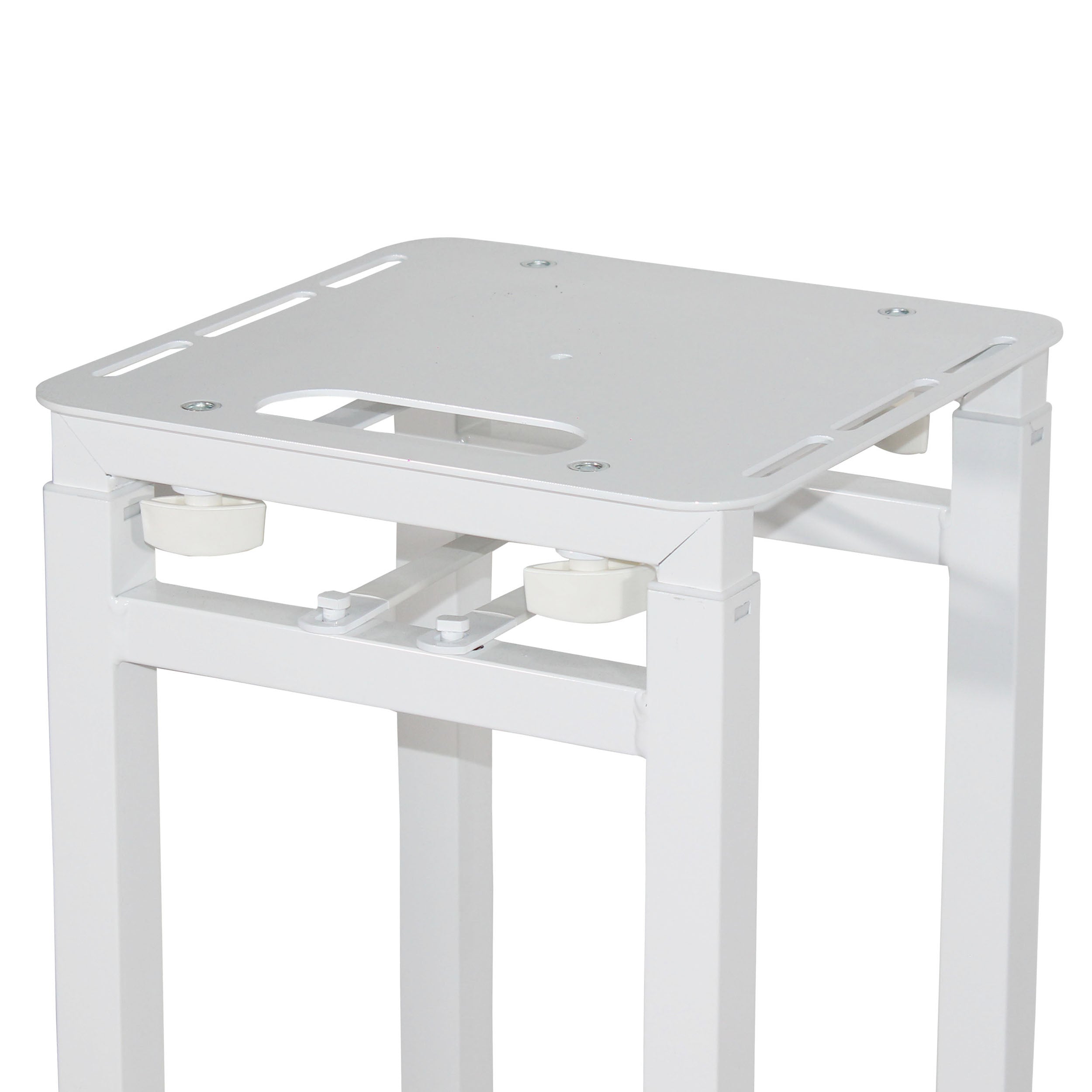 Flex Totem TV - 3ft to 6ft Height Adjustable Totem Stand Incl. TV Mount, Foldable Base Plate and Speaker Stud