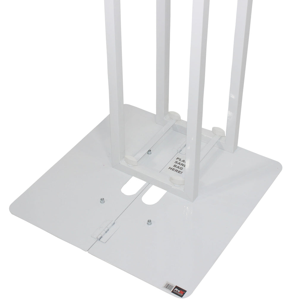 Flex Totem TV - 3ft to 6ft Height Adjustable Totem Stand Incl. TV Mount, Foldable Base Plate and Speaker Stud