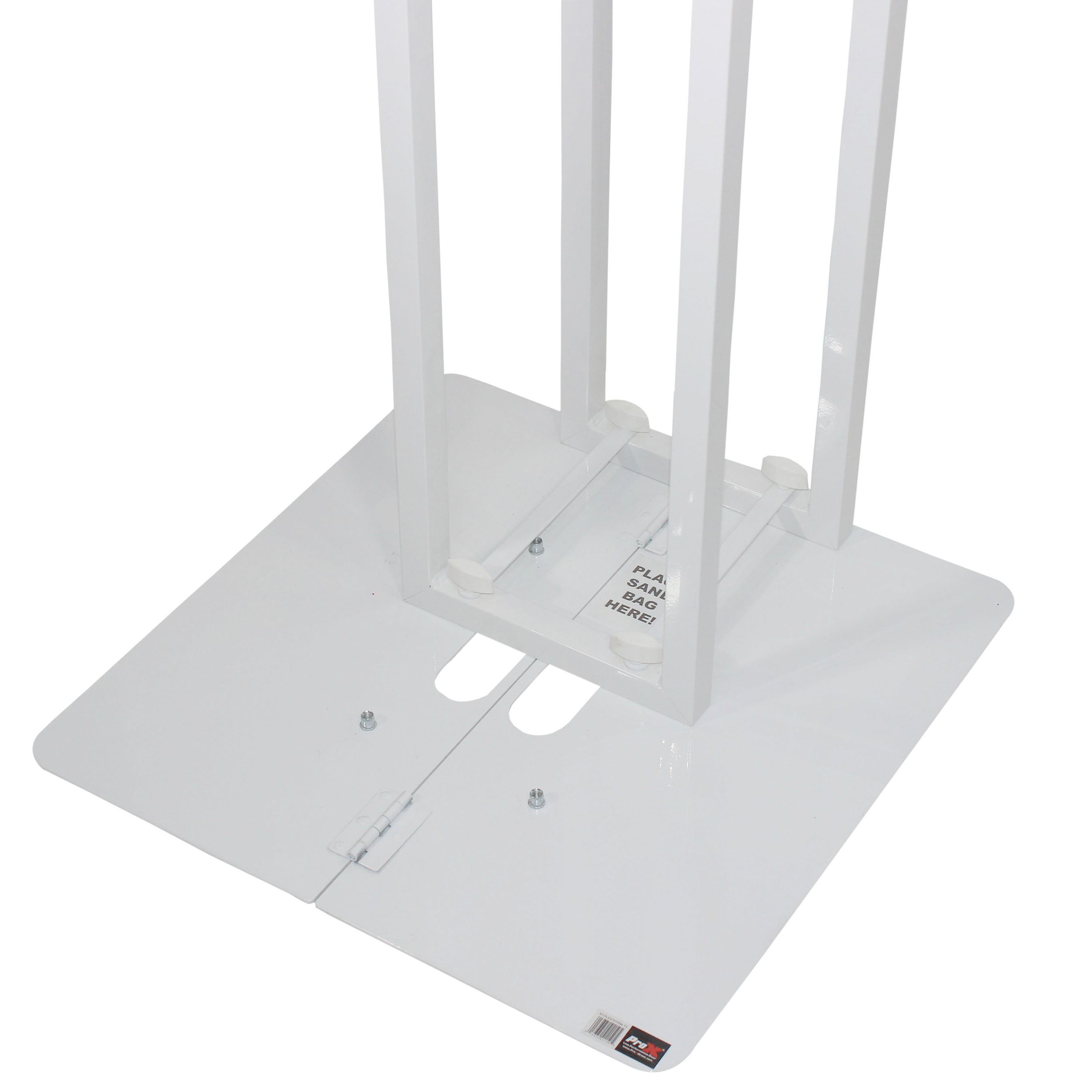 Flex Totem TV - 3ft to 6ft Height Adjustable Totem Stand Incl. TV Mount, Foldable Base Plate and Speaker Stud