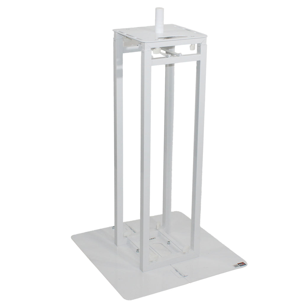 Flex Totem TV - 3ft to 6ft Height Adjustable Totem Stand Incl. TV Mount, Foldable Base Plate and Speaker Stud