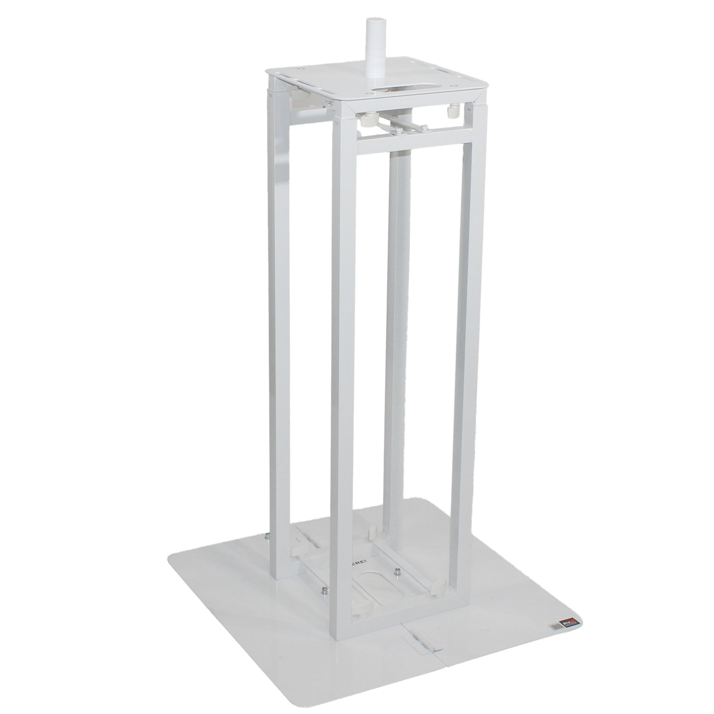 Flex Totem TV - 3ft to 6ft Height Adjustable Totem Stand Incl. TV Mount, Foldable Base Plate and Speaker Stud