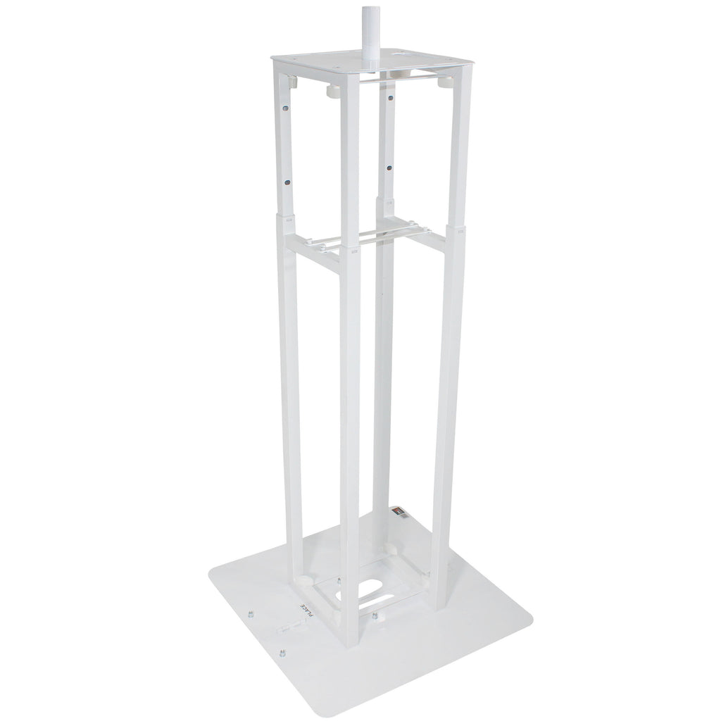 Flex Totem TV - 3ft to 6ft Height Adjustable Totem Stand Incl. TV Mount, Foldable Base Plate and Speaker Stud