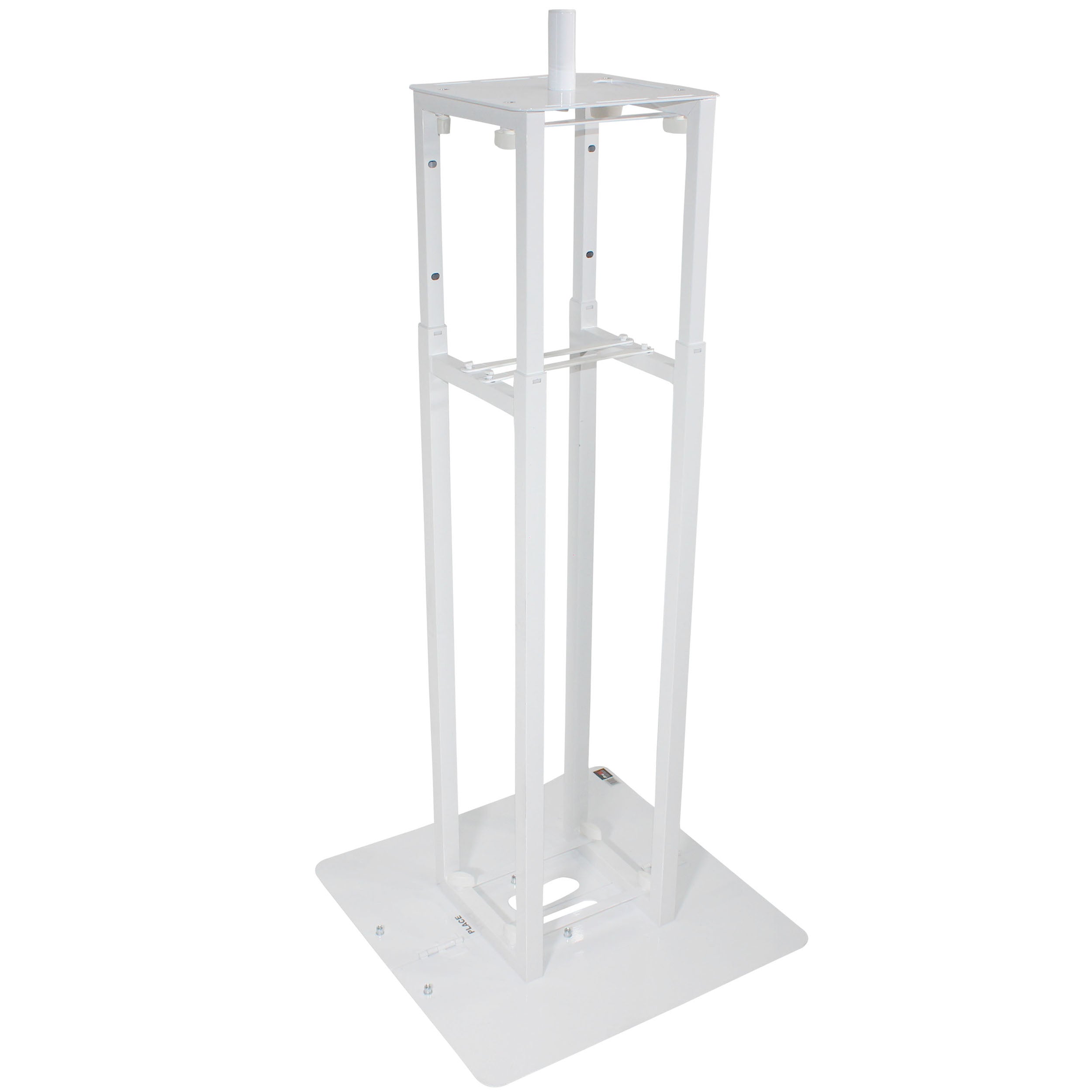 Flex Totem TV - 3ft to 6ft Height Adjustable Totem Stand Incl. TV Mount, Foldable Base Plate and Speaker Stud