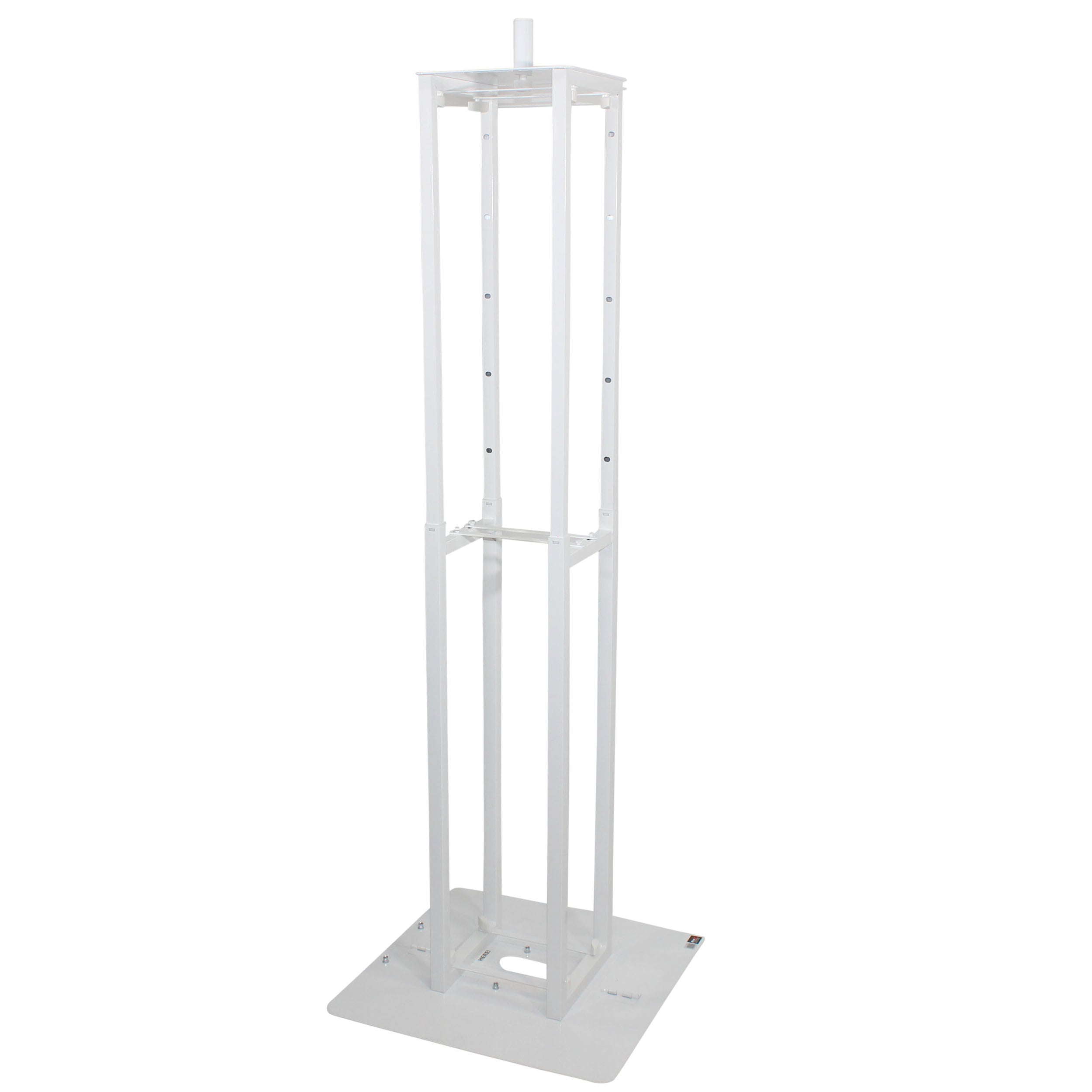 Flex Totem TV - 3ft to 6ft Height Adjustable Totem Stand Incl. TV Mount, Foldable Base Plate and Speaker Stud