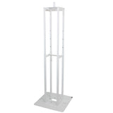 Flex Totem TV - 3ft to 6ft Height Adjustable Totem Stand Incl. TV Mount, Foldable Base Plate and Speaker Stud