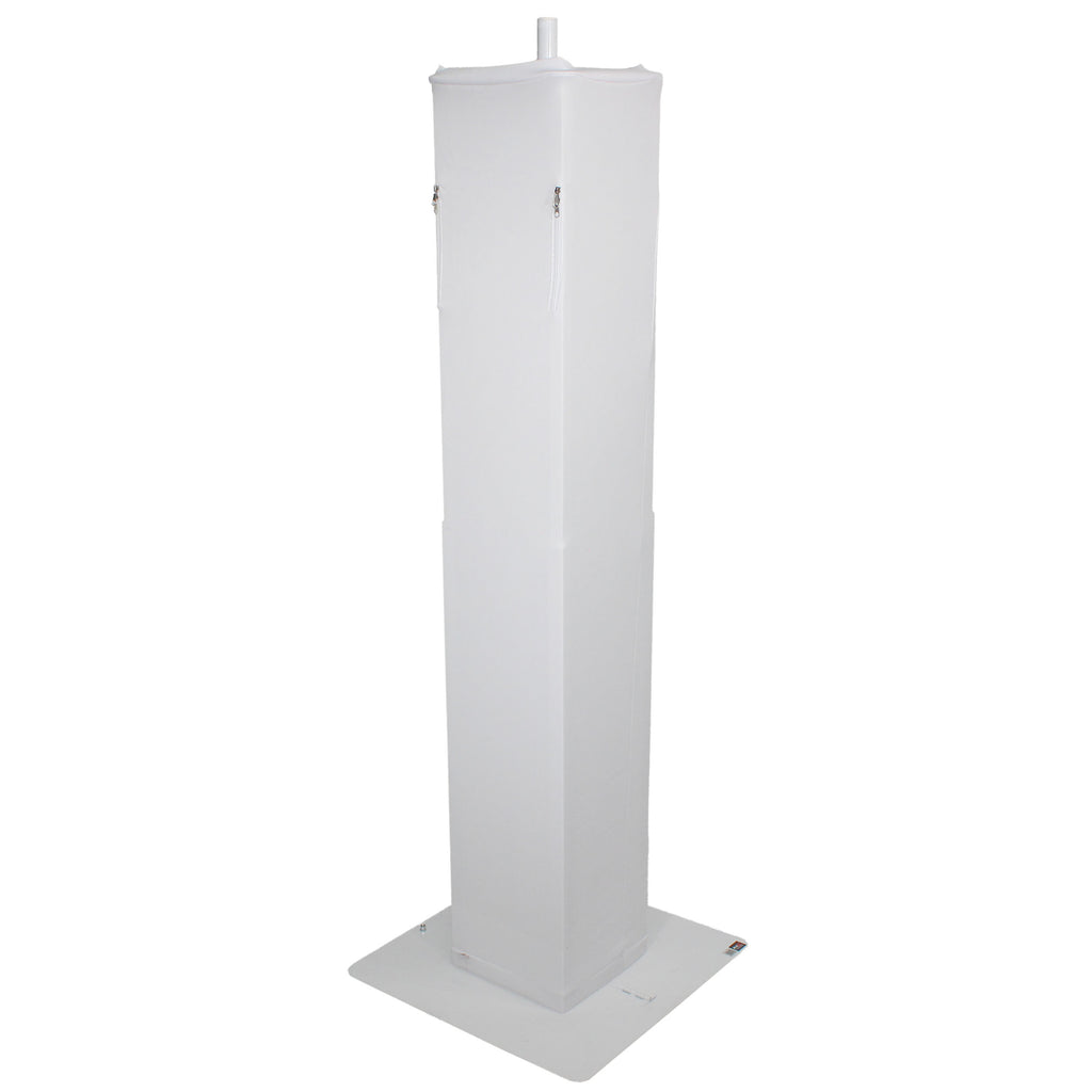 Flex Totem TV - 3ft to 6ft Height Adjustable Totem Stand Incl. TV Mount, Foldable Base Plate and Speaker Stud