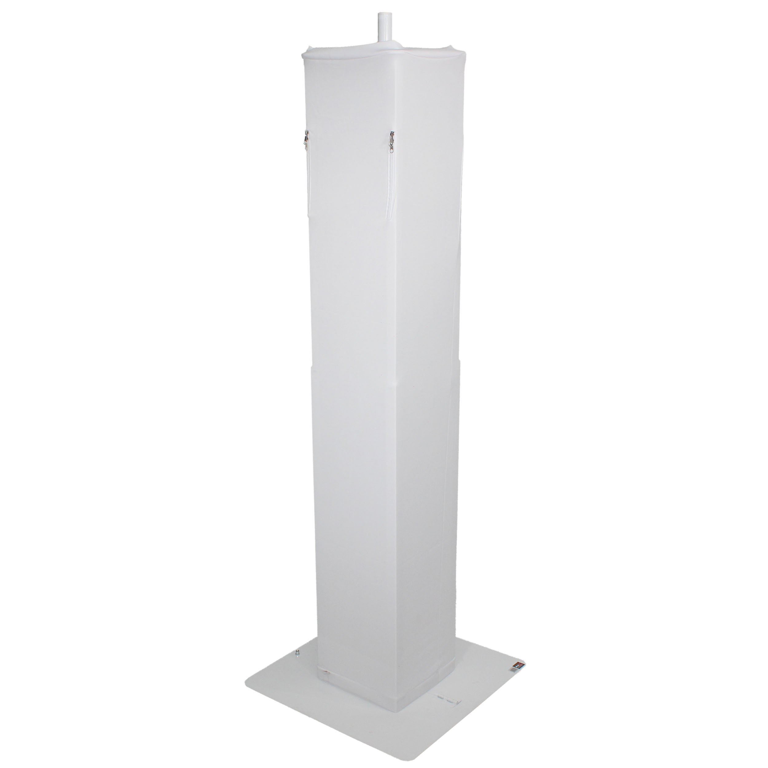 Flex Totem TV - 3ft to 6ft Height Adjustable Totem Stand Incl. TV Mount, Foldable Base Plate and Speaker Stud