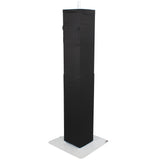 Flex Totem TV - 3ft to 6ft Height Adjustable Totem Stand Incl. TV Mount, Foldable Base Plate and Speaker Stud