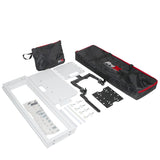 Flex Totem TV - 3ft to 6ft Height Adjustable Totem Stand Incl. TV Mount, Foldable Base Plate and Speaker Stud