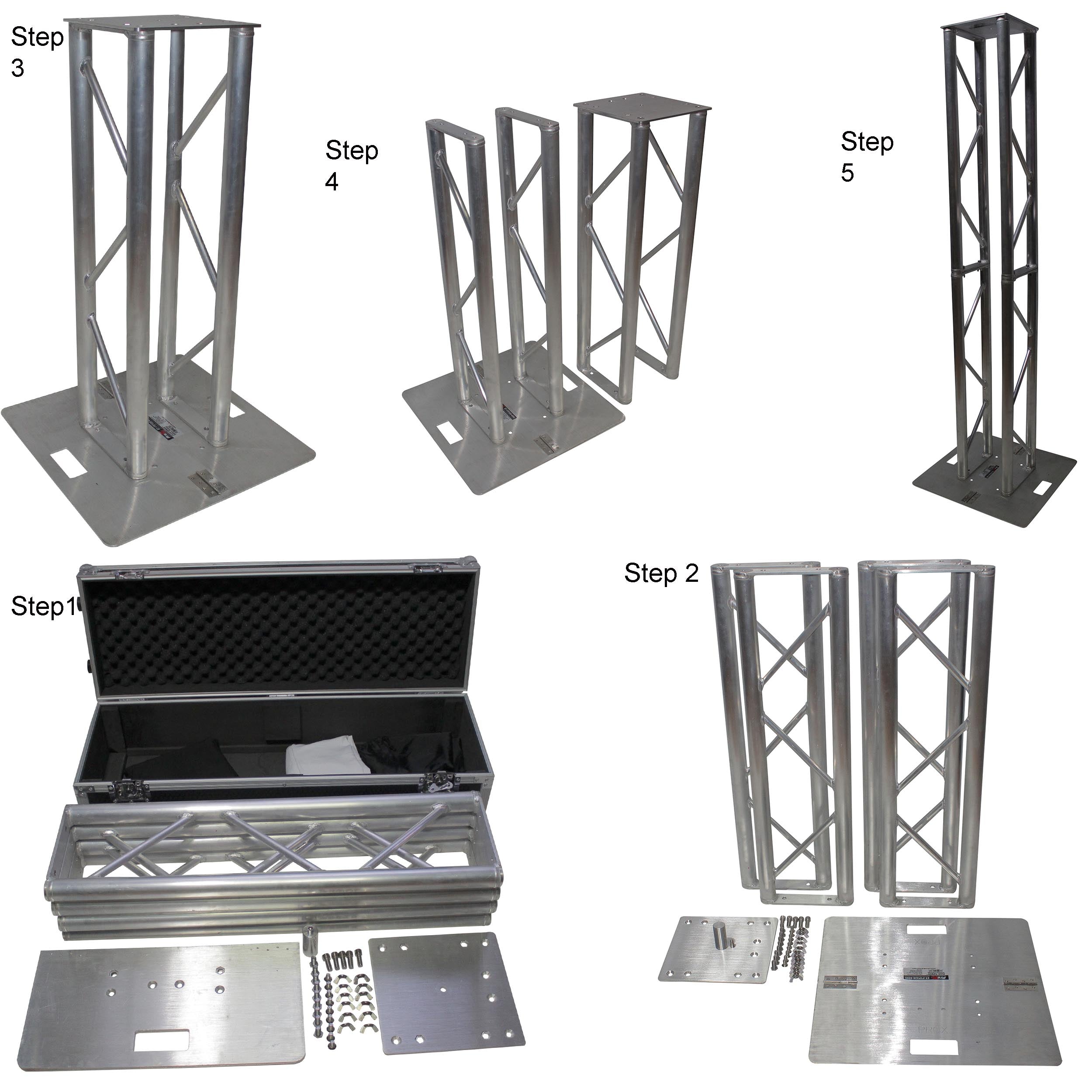 Flex Tower Totem Package - Adjustable 6.56ft or 3.28ft With Road Case