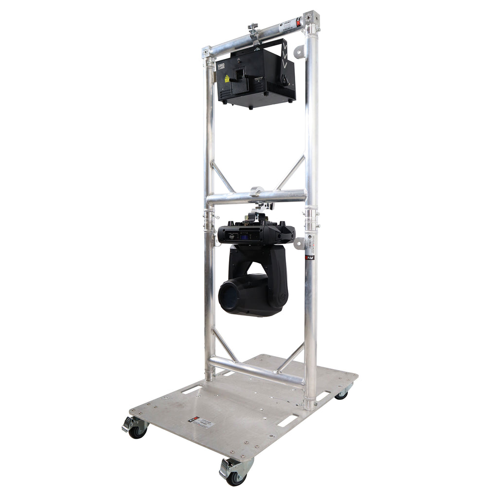 Truss Modular 2X Rapid U Grid Dual Package for Lighting - Moving Heads W-Rolling Aluminum Baseplate
