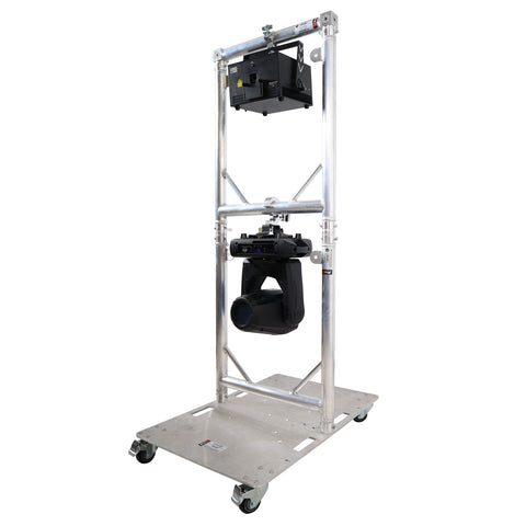 Truss Modular 2X Rapid U Grid Dual Package for Lighting - Moving Heads W-Rolling Aluminum Baseplate
