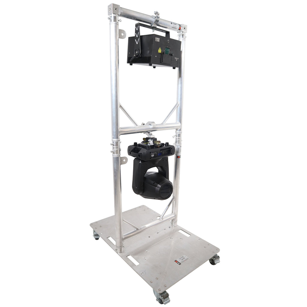 Truss Modular 2X Rapid U Grid Dual Package for Lighting - Moving Heads W-Rolling Aluminum Baseplate