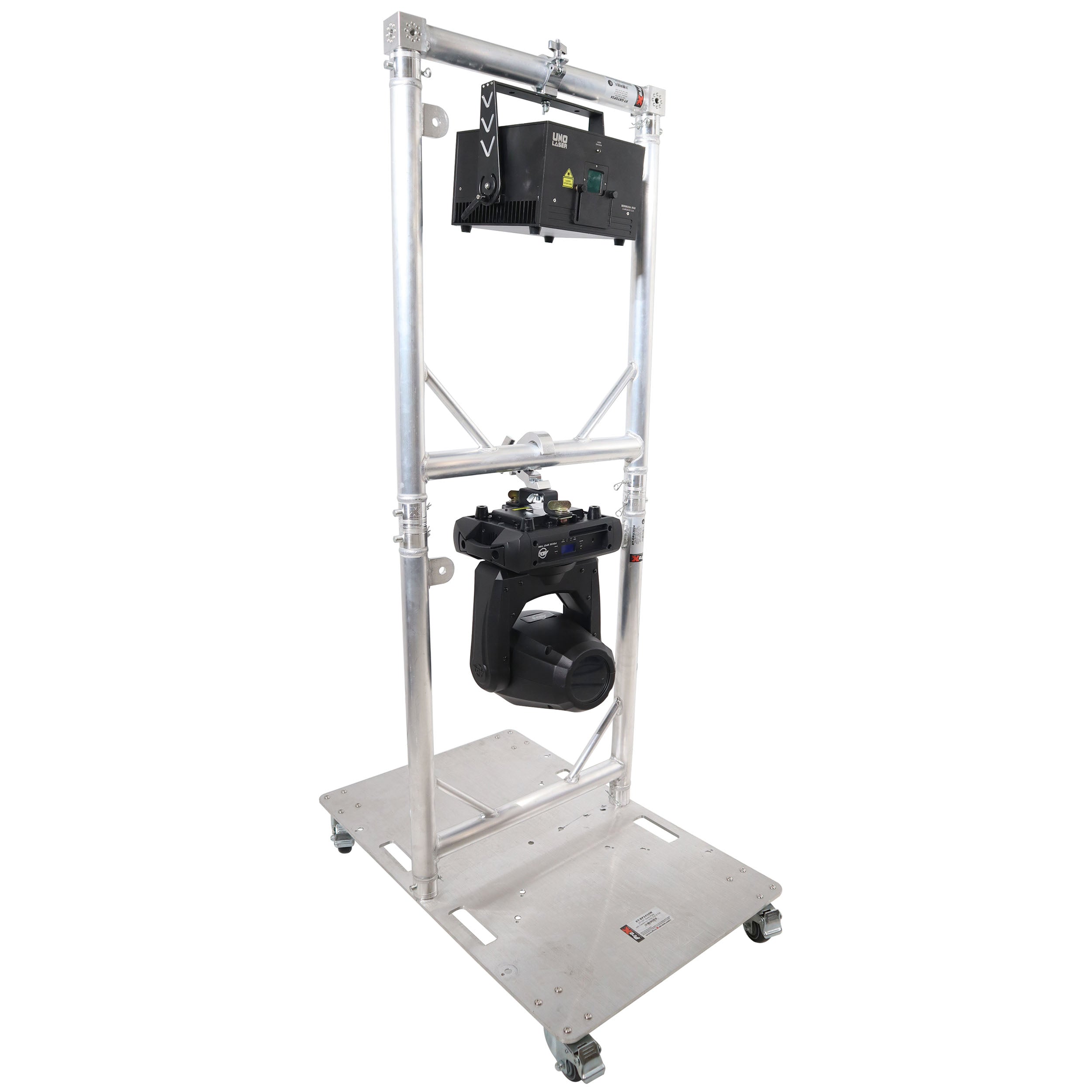 Truss Modular 2X Rapid U Grid Dual Package for Lighting - Moving Heads W-Rolling Aluminum Baseplate