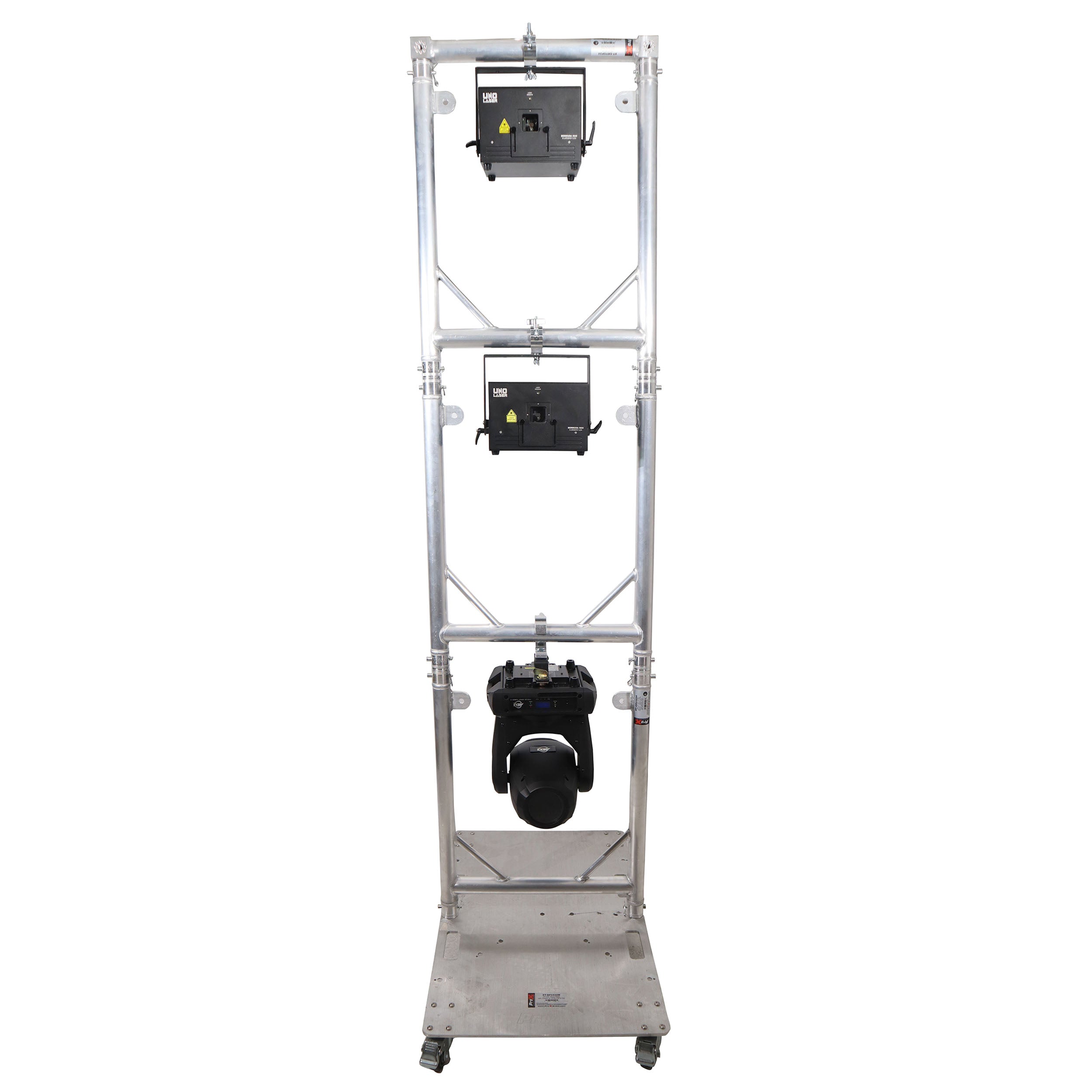 Truss Modular 3X Rapid U Grid Trio Package for Lighting - Moving Heads W-Rolling Aluminum Baseplate