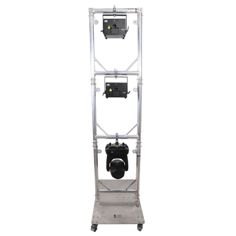 Truss Modular 3X Rapid U Grid Trio Package for Lighting - Moving Heads W-Rolling Aluminum Baseplate