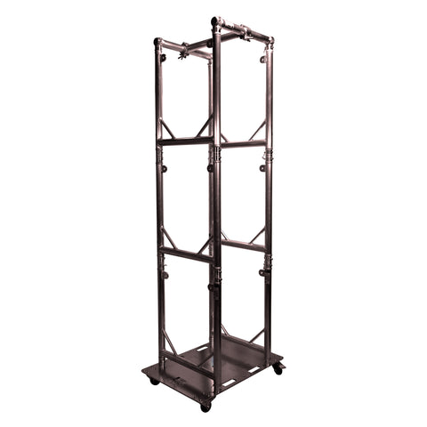 Truss Modular 6X Rapid U Grid Trio Package for Lighting - Moving Heads W-Rolling Aluminum Baseplate | Black Finish