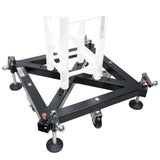 Ground Support & Leg Stabilizer Package Includes Rolling Base 4x Outrigger Leg Braces