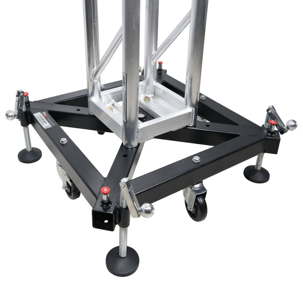 Ground Support & Leg Stabilizer Package Includes Rolling Base 4x Outrigger Leg Braces