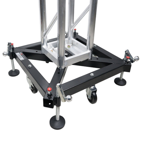 Ground Support & Leg Stabilizer Package Includes Rolling Base 4x Outrigger Leg Braces