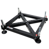 Universal Vertical Tower Truss Ground Support Base on Wheels with Leveling Jacks for F34, F44 and 12" Bolt truss