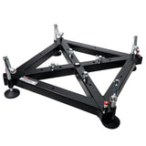 Universal Vertical Tower Truss Ground Support Base on Wheels with Leveling Jacks for F34, F44 and 12" Bolt truss