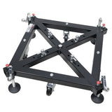 Universal Vertical Tower Truss Ground Support Base on Wheels with Leveling Jacks for F34, F44 and 12" Bolt truss