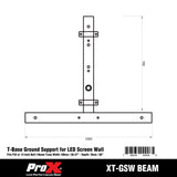 Ground Support Stabilizing 1M / 3.28ft T-Base for LED Screen Wall Stacking for I-Beam F32 or12" Bolted I-Beam Truss Segments