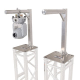 Set of 2 Inverted Lighting Mount Top Plates with 24"H and 16"L, 2" OD Arm
