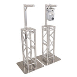 Set of 2 Inverted Lighting Mount Top Plates with 24"H and 16"L, 2" OD Arm