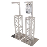 Set of 2 Inverted Lighting Mount Top Plates with 24"H and 16"L, 2" OD Arm
