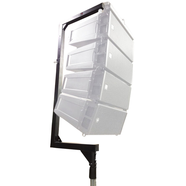 Telescopic C-Shape Bar Support mount fits Crank Stand Lifter for Small Line Array Speakers Max Load 150 lbs