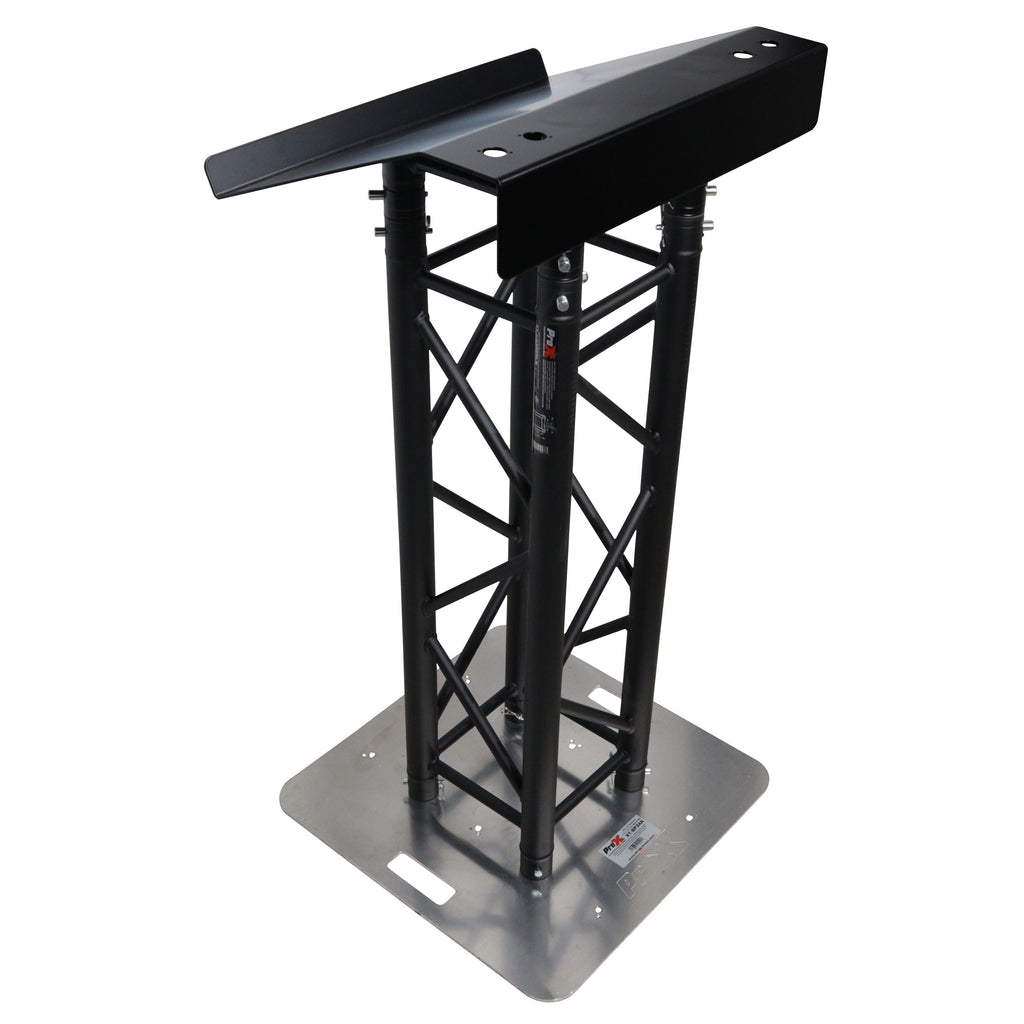 Truss Lectern 24" Black Powder Finish Aluminum Fits F34 w/ 4x Punched for D-Series Connectors