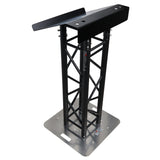 Truss Lectern 24" Black Powder Finish Aluminum Fits F34 w/ 4x Punched for D-Series Connectors
