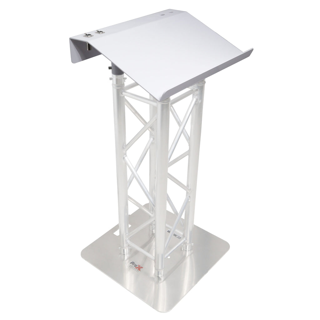 Truss Lectern 24" White Finish Aluminum Fits F34 w/ 4x Punched for D-Series Connectors