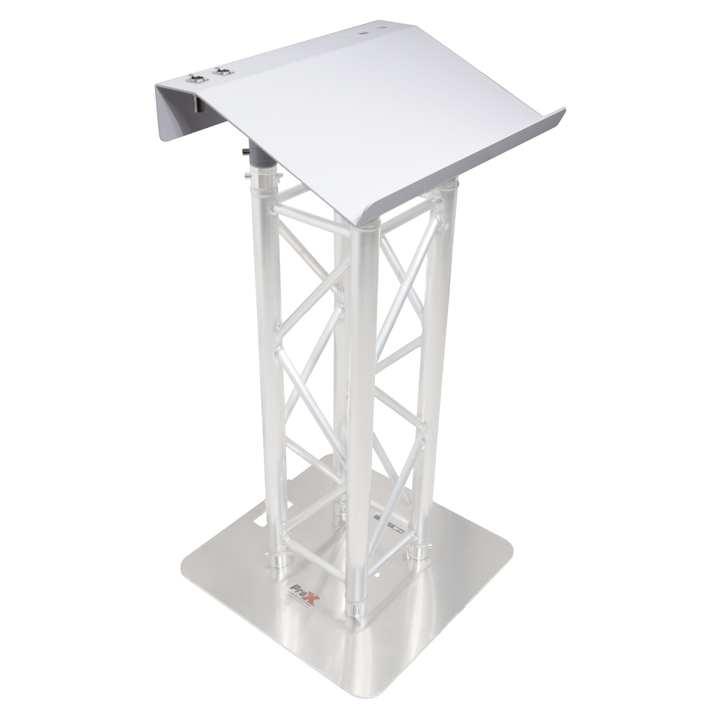 Truss Lectern 24" White Finish Aluminum Fits F34 w/ 4x Punched for D-Series Connectors
