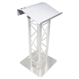 Truss Lectern 24" White Finish Aluminum Fits F34 w/ 4x Punched for D-Series Connectors