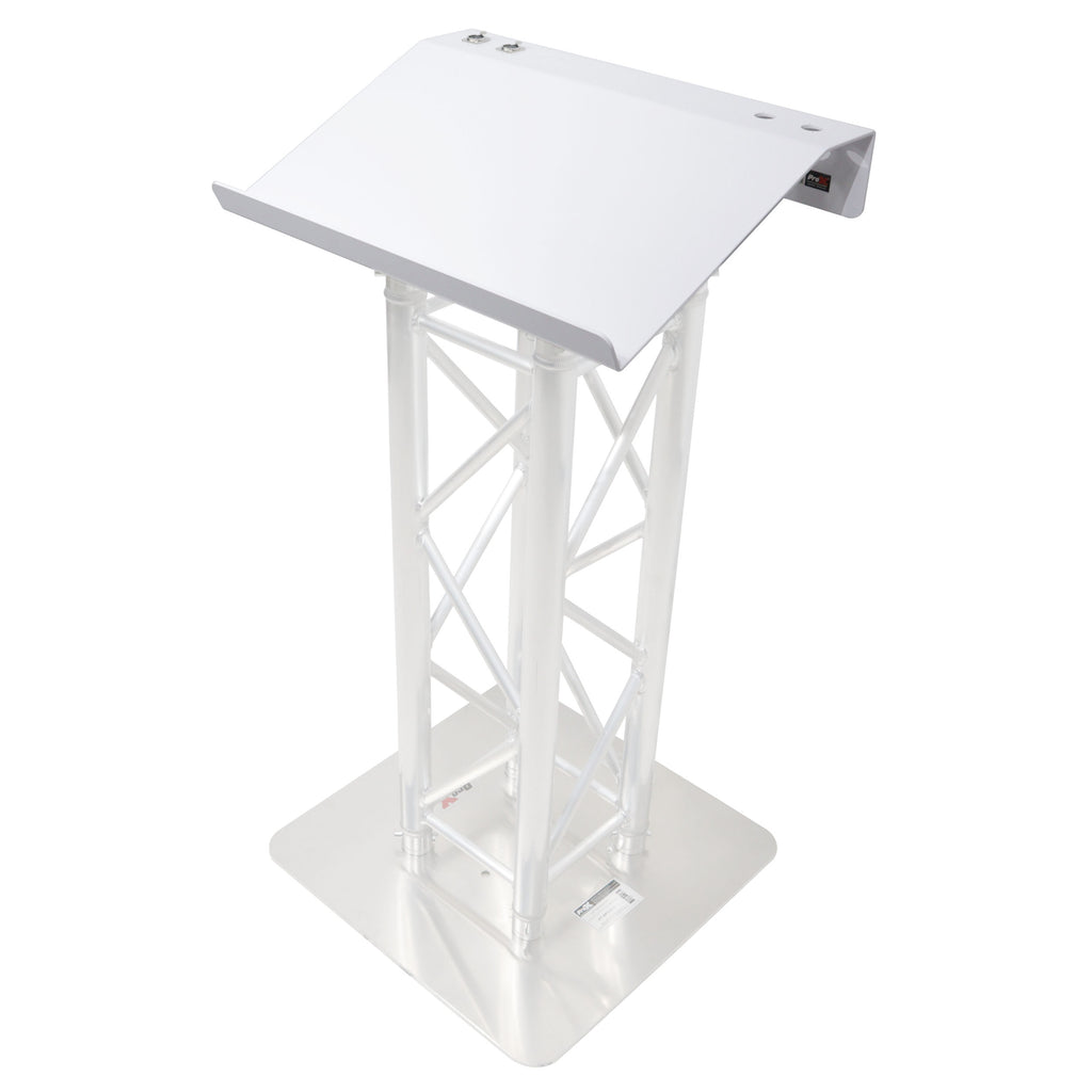 Truss Lectern 24" White Finish Aluminum Fits F34 w/ 4x Punched for D-Series Connectors