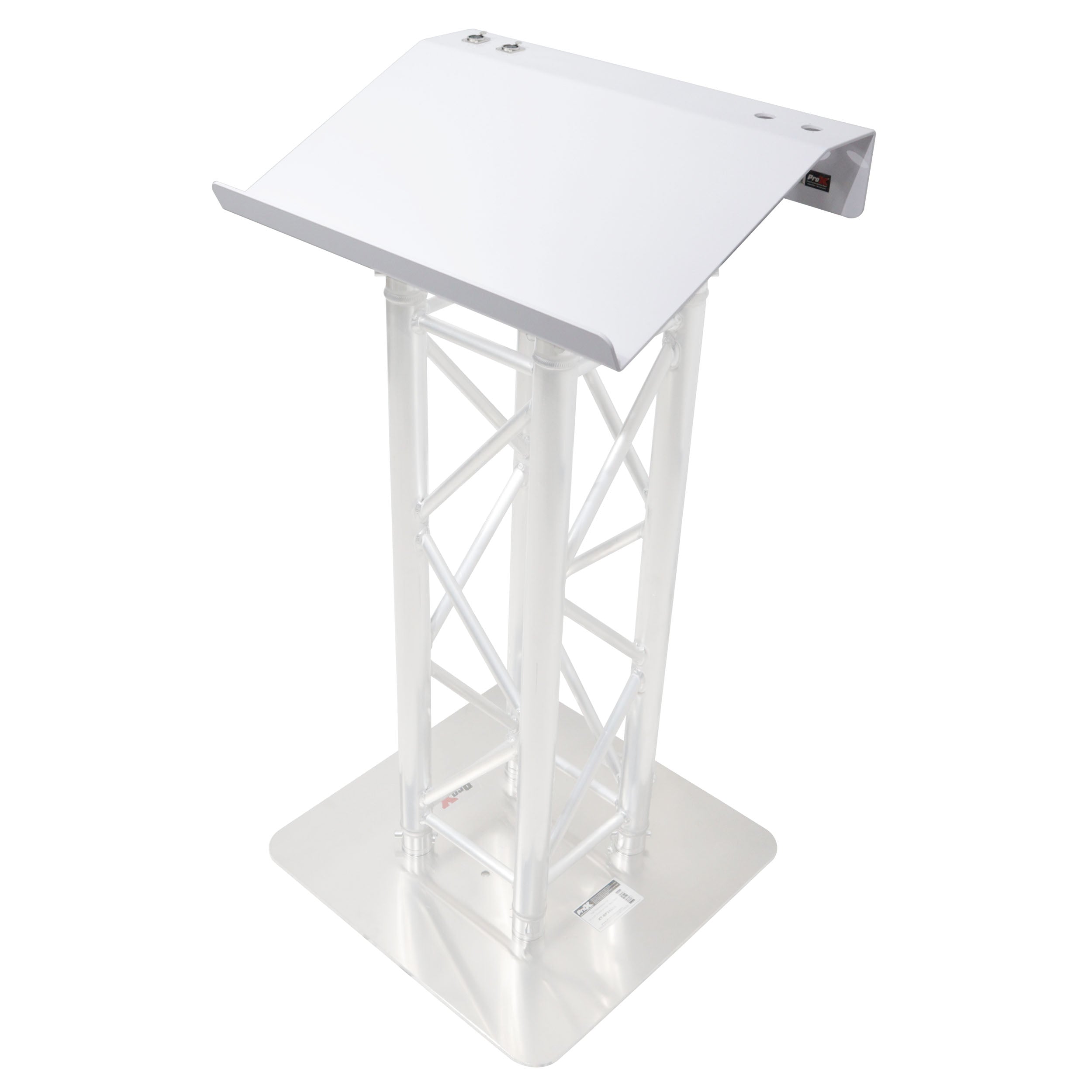 Truss Lectern 24" White Finish Aluminum Fits F34 w/ 4x Punched for D-Series Connectors