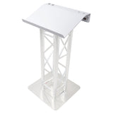 Truss Lectern 24" White Finish Aluminum Fits F34 w/ 4x Punched for D-Series Connectors