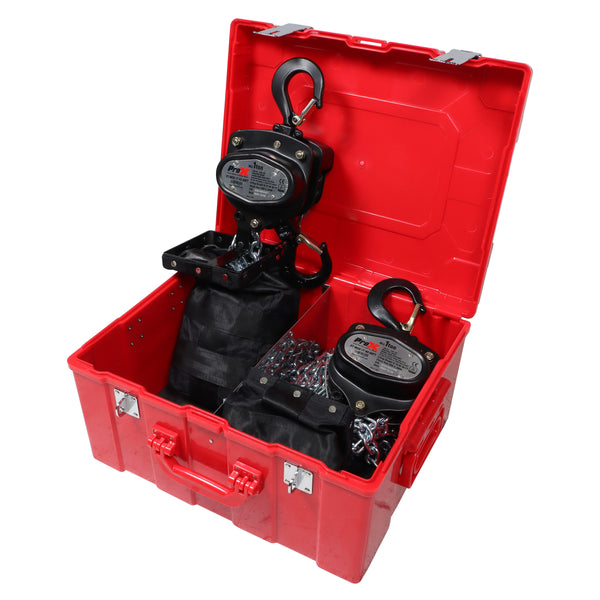 Pair of 1 Ton Manual Chain Hoist with 30 Ft (9 M) Chain for Stage Truss roof system and line array speakers