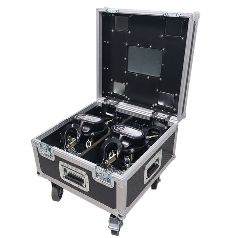 Set of Two 2-Ton 30' Ft. Manual Chain Hoist with ATA Flight Style Road Case for stage truss roof system and line array speakers