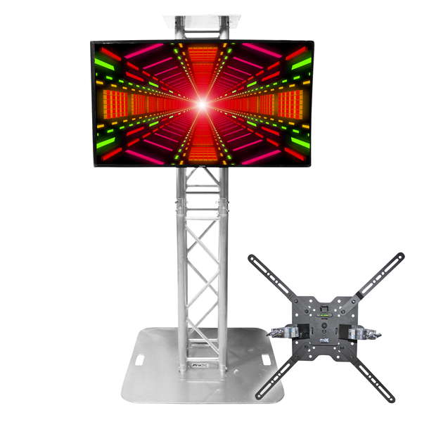 Universal 32" to 80" TV Bracket Clamp with Vesa Mounting Bracket for F34 F32 12" Bolt Truss or Speaker Stands