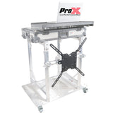 Modular Mobile Media TV DJ Station Booth for ProX XT-GRU Rapid Grid Modular System and base plate with wheels